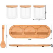 Conjunto de Potes Borossilicato com Tampa e Suporte Ecokitchen 7260 - Mimo Style Conjunto de Potes Borossilicato com Tampa e Suporte Ecokitchen 7260 - Mimo Style
