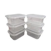 CONJUNTO DE POTES COM TAMPA 0,6L 6 PEÇAS 11x6x14,6CM 0311