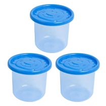 Conjunto de Potes Container Pequeno LP House Colors Linha Dindo Azul 3 Unidades 200ml Conjunto de Potes Container Pequeno LP House Colors Linha Dindo Azul 3 Unidades 200ml