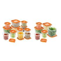 Conjunto de Potes de Plástico Laranja 18 Unidades Continental