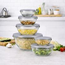 Conjunto de Potes de Vidro com Tampa Hermética Kit 5 Peças para Organização de Alimentos e Cozinha Conjunto de Potes de Vidro com Tampa Hermética Kit 5 Peças para Organização de Alimentos e Cozinha