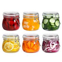 Conjunto de Potes de Vidro Herméticos ComSaf 500ml x6 Conjunto de Potes de Vidro Herméticos ComSaf 500ml x6