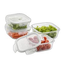 Conjunto De Potes Electrolux Herméticos De Vidro - 4 Peças Conjunto De Potes Electrolux Herméticos De Vidro - 4 Peças