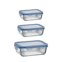 Conjunto De Potes Herméticos De Vidro - 3 Peças Conjunto De Potes Herméticos De Vidro - 3 Peças