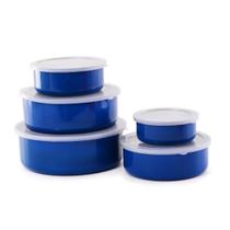 Conjunto de Potes Herméticos Inox Kit 5 Peças Porta Alimento