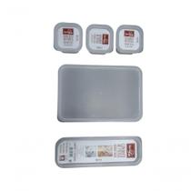 Conjunto de Potes Herméticos Top Chef em Plástico com Vedação Hermética Empilhável Transparente Top
