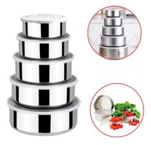 Conjunto De Potes Inox 5 Unidades Conjunto De Potes Inox 5 Unidades