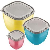 Conjunto de Potes MIX Color Tramontina 3 Pecas - 25099/953