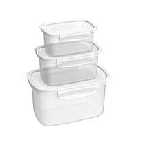 Conjunto De Potes P,M,G Com Trava 3 Peças 460 ml / 850 ml / 2,2 L