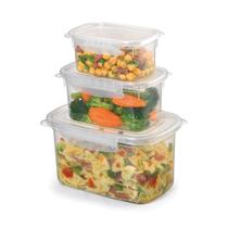 Conjunto De Potes P,M,G Com Trava 3 Peças 460 ml / 850 ml / 2,2 L