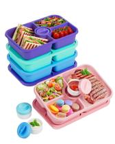Conjunto de Potes para Armazenamento de Alimentos Canfanni com 4 Compartimentos 1100ml