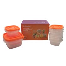 Conjunto De Potes Plástico 12 Unidades Continental Original