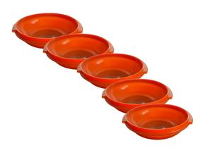 Conjunto de potes plástico 5 unidades SEM tampa para cozinha saladeira