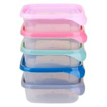 Conjunto de Potes Plásticos Everyday Cazza com 5 Unidades 600ml - Item Sortido