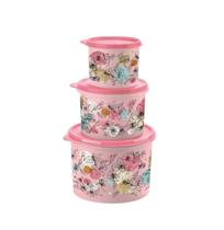 Conjunto de potes plásticos flores Conjunto de potes plásticos flores