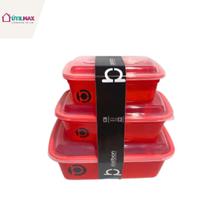 Conjunto de Potes Quadrados P.M.G. Armazenamento Prático