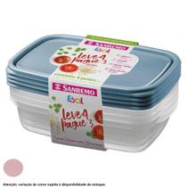 Conjunto de Potes Retangular Sanremo 1,8 Litros Leve 4 Pague 3 Conjunto de Potes Retangular Sanremo 1,8 Litros Leve 4 Pague 3