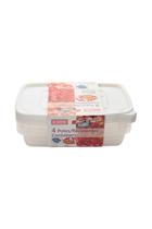 Conjunto de Potes São Bernardo em Plástico Branco Retangular Leve 4 Pague 3 1,2L - Item Sortido Conjunto de Potes São Bernardo em Plástico Branco Retangular Leve 4 Pague 3 1,2L - Item Sortido