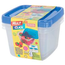 Conjunto de Potes São Bernardo em Plástico com 3 Peças 1,15L - Item Sortido Conjunto de Potes São Bernardo em Plástico com 3 Peças 1,15L - Item Sortido