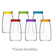 Conjunto de Potes Sempre Mandacaru 2 Litros com Tampas (Cores Sortidas) 6 Peças