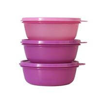 Conjunto de Potes Tupperware 600 ml 3 Unidades Rosa/Violeta Conjunto de Potes Tupperware 600 ml 3 Unidades Rosa/Violeta