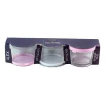 Conjunto de Potes Vidro 220ML 3 Peças - City Glass