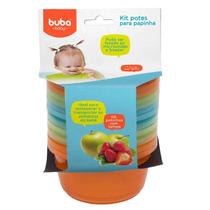 Conjunto De Potinhos Para Papinha 6 Unidades Cores Sortidas Buba 6758
