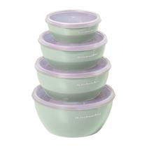 Conjunto de Potinhos para Preparo KitchenAid com Tampas - 4 Peças, Cor Pistache