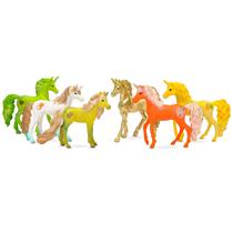 Conjunto de potros Schleich Unicorn - 6 peças, frutas e ouro