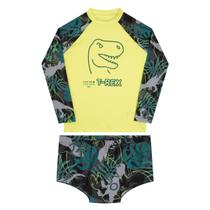 Conjunto de Praia Camiseta Manga Longa e Sunga UV50+ Amarelo Conjunto de Praia Camiseta Manga Longa e Sunga UV50+ Amarelo