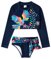 Conjunto De Praia Infantil Menina Com Fps Uv50+ Tip Top Piscina Natação Bk66