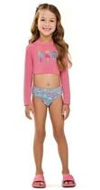 Conjunto de Praia Infantil Menina Sorvetes Com Proteção Solar Elian Rosa 10 Conjunto de Praia Infantil Menina Sorvetes Com Proteção Solar Elian Rosa 10