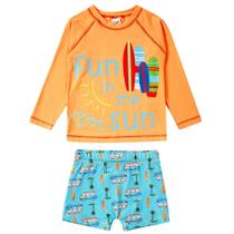 Conjunto de Praia Masculino FPS Uv50+ Camiseta Manga Longa Sunga Boxex TipTop Piscina Verão Bk81