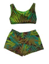 Conjunto de praia menina proteção UV biquíni top e short