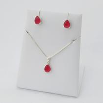 Conjunto De Prata Em Forma De Gota Bijou Art Conjunto De Prata Em Forma De Gota Bijou Art