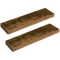 Conjunto de prateleiras de parede HOOBRO Prateleiras flutuantes 80x20x3,8 cm Rustic B