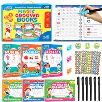 Conjunto de Prática de Escrita Tibibee com 6 Livros e Canetas Reutilizáveis