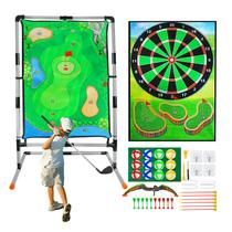 Conjunto de prática de golfe multiesportivo grnpeak com suporte e tapete Conjunto de prática de golfe multiesportivo grnpeak com suporte e tapete