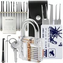 Conjunto De Prática Para Chaveiros Em Aço Inoxidável 12/24/36PCS, Kit Portátil De Reparo E Abertura