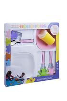 Conjunto de pratinhos, talheres e copo - Rosa Conjunto de pratinhos, talheres e copo - Rosa