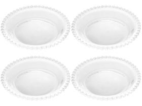 Conjunto de Prato de Cristal Pearl 4 peças Wolff