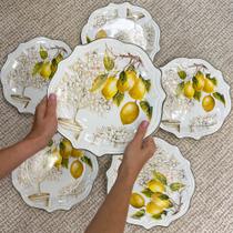 Conjunto de Prato Raso Branco Toscana