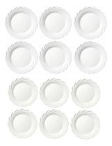 Conjunto De Pratos 6 Rasos 6 Sobremesa Almoço Jantar Mesa Conjunto De Pratos 6 Rasos 6 Sobremesa Almoço Jantar Mesa