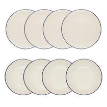 Conjunto de Pratos 8 Peças Oxford Unni Riacho