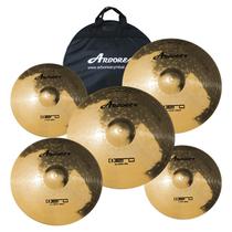 Conjunto de pratos Arborea Alloy Cymbals 14/16/18/20 com bolsa para pratos