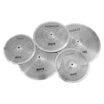 Conjunto de Pratos Arborea Low Volume - 14" Hi-Hats + 16" Crash + 18" Crash + 20" Ride