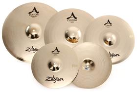 Conjunto de pratos Avedis Zildjian A Custom 14 Hats 16 Crash 20 Ride Conjunto de pratos Avedis Zildjian A Custom 14 Hats 16 Crash 20 Ride