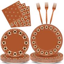 Conjunto de pratos de festa Qyeahkj, 100 peças de guardanapos Mexican Fiesta Conjunto de pratos de festa Qyeahkj, 100 peças de guardanapos Mexican Fiesta
