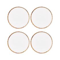 Conjunto de Pratos De Melamina Branco Para Sobremesa Doce Festa - 4 Unidades Conjunto de Pratos De Melamina Branco Para Sobremesa Doce Festa - 4 Unidades