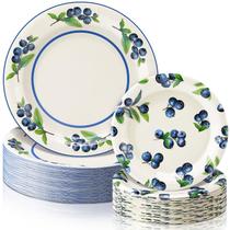Conjunto de pratos de papel descartáveis Funnymoom Blueberry 48 unidades Conjunto de pratos de papel descartáveis Funnymoom Blueberry 48 unidades